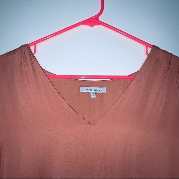 Naked Zebra Blouse – Orange – Size Small - Picture 3 of 9